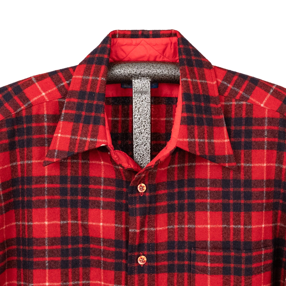 Vintage Pendleton Virgin Wool Flannel Shirt SZ XL Cabin Red Blue Plaid USA Made